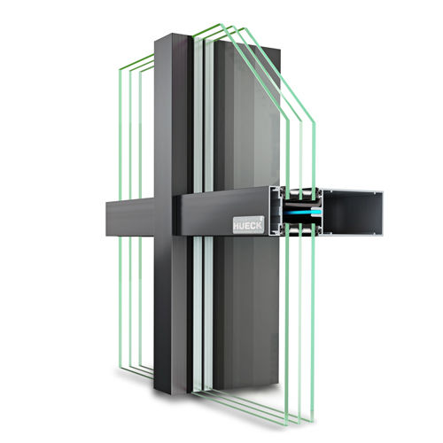 框架式幕墙 - TRIGON FS 050 - Hueck System GmbH & Co. KG - 铝和玻璃材质 / 集成绝缘装置 / 声音