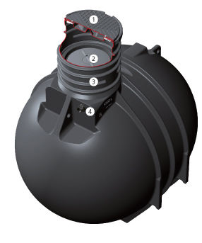 储水蓄水池 - 1500l - 10 000l - Premier Tech - 塑料