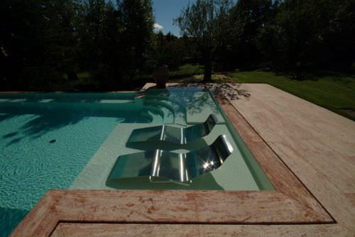 现代风格日光浴躺椅 - EDILFARE PISCINE - 不锈钢 / 泳池