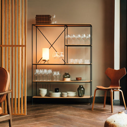 现代风格置物架 - PLANNER™ - Fritz Hansen - 粉末涂层钢 / 木制贴皮 / 栎木