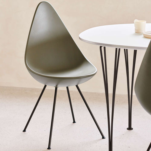 现代风格椅子 - DROP™ - Fritz Hansen - 室内 / 塑料 / 皮质