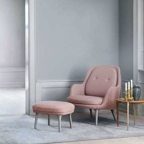 现代风格扶手椅 - FRI™ - Fritz Hansen - 布料 / 带脚凳 / 绿色