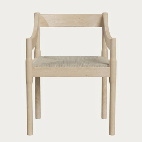 现代风格椅子 - CARIMATE™ - Fritz Hansen - 室内 / 绳编 / 山毛榉木桌脚