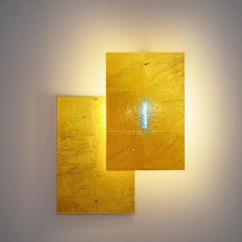 现代风格壁灯 - 24 Karat Blau Flat - INGO MAURER - 室内 / 有机玻璃 / 金质
