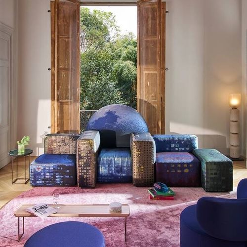 组合沙发 - NOTTURNO A NEW YORK - Cassina - 现代风格 / 布料 / 带可拆保护罩