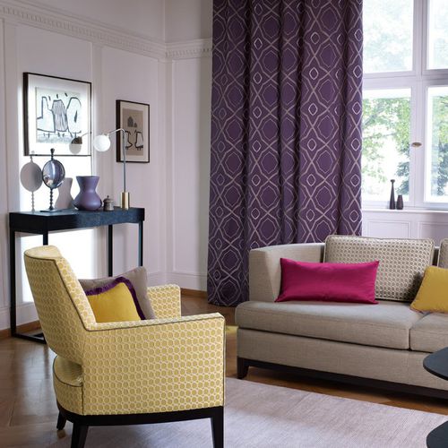 室内装饰面料 - ZIMMER + ROHDE : CASUAL & NATURAL CHIC - Zimmer + Rohde GmbH - 用于窗帘 / 单色 / 几何图案