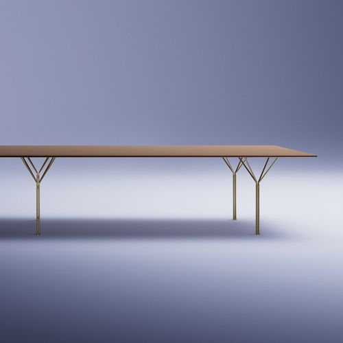 现代风格桌 - Y  - UNIFOR - MDF / 钢 / 金属桌脚