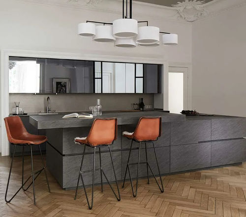 现代风格厨房 - Town House Hamburg - eggersmann küchen GmbH & Co. KG - 玻璃 / 石英岩 / 层压板