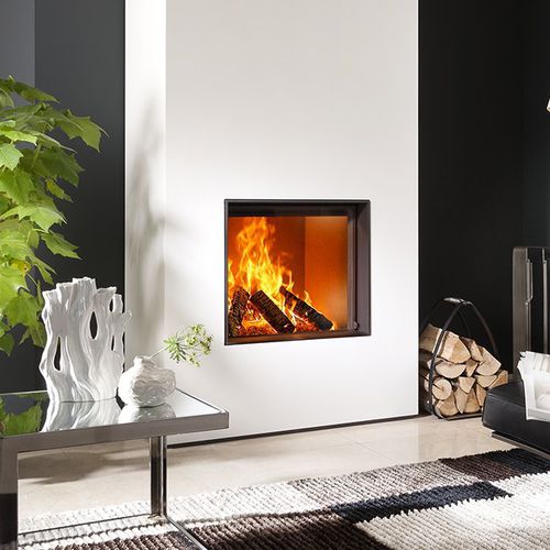 燃木壁炉 - KALFIRE W60/51F  - Kalfire Fireplaces - 嵌入式 / 直角 / 单面