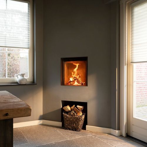 燃木壁炉 - KALFIRE W45/48F - Kalfire Fireplaces - 嵌入式 / 直角 / 单面
