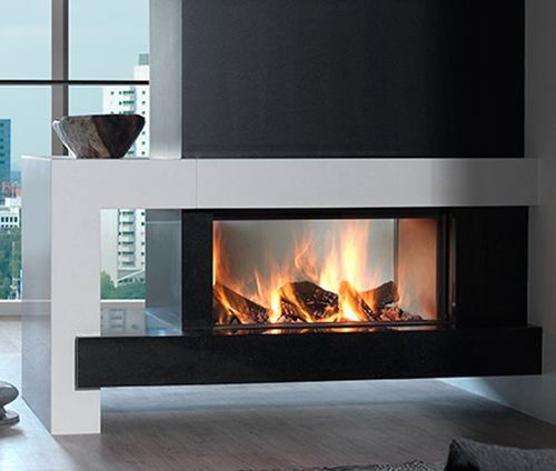 燃木壁炉 - KALFIRE W105/47T - Kalfire Fireplaces - 嵌入式 / 中央 / 炉膛封闭式