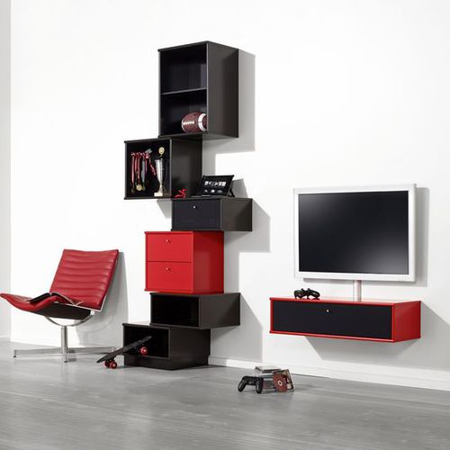 现代风格电视墙组合柜 - MISTRAL AV - Hammel Furniture A/S - 漆木 / 可调节