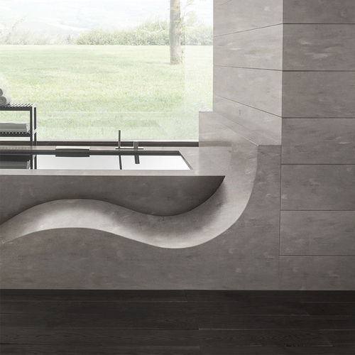 现代风格躺椅 - Ash Concrete - CORIAN - 坚硬表面 / Corian®可丽耐 / 浴室