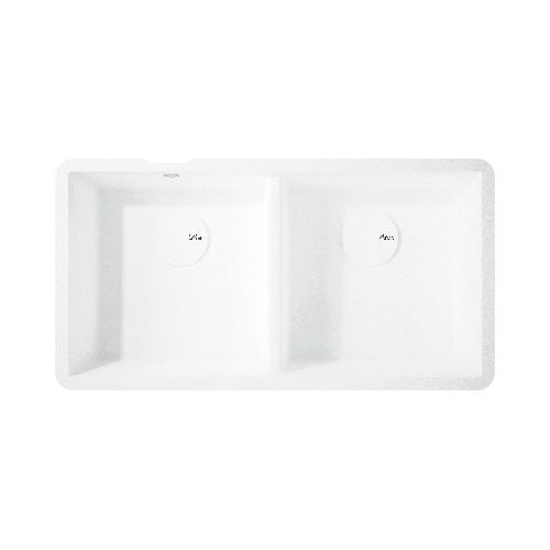 双槽厨房水槽 - Salty - CORIAN - 无排水板 / Corian®可丽耐 / 嵌入式