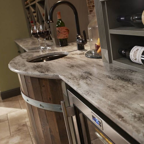 Corian®可丽耐厨房台面 - Hazelnut - CORIAN - 米色 / 光滑 / 圆边
