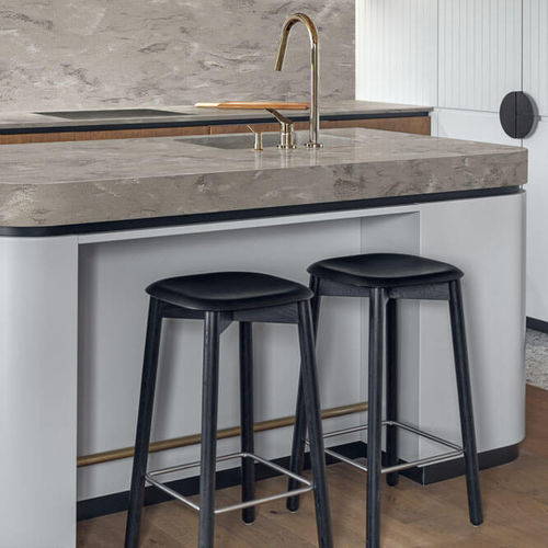 Corian®可丽耐厨房台面 - Ash Aggregate - CORIAN - 灰色 / 光滑 / 方形边