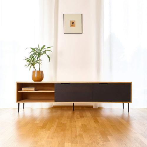 现代风格电视柜 - TV-stand NOBLE - Radis Furniture - 低承重 / 带搁板 / 栎木