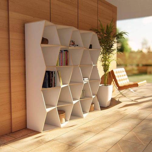 现代风格书架 - MESH - Radis Furniture - 胶合板 / 桦木 / 白色