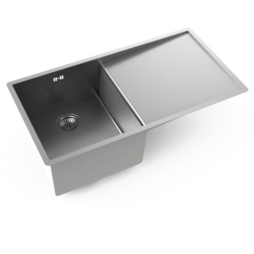 单槽厨房水槽 - PROFILE L850 P - STEEL TIME SRL - 带沥水架 / 不锈钢 / 嵌入式