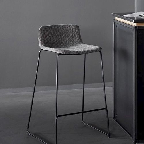现代风格吧台凳 - PATO - Fredericia Furniture - 皮质 / 布料 / 聚丙烯