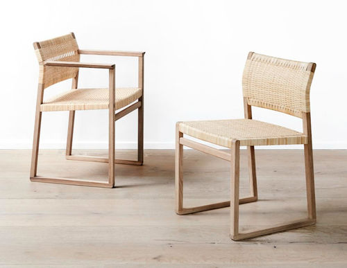 现代风格椅子 - BM61 - Fredericia Furniture - 室内 / 亚麻 / 柳编