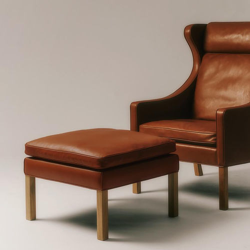 现代风格脚凳 - 2202 - Fredericia Furniture - 皮质 / 栎木 / 胡桃木