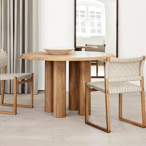 现代风格餐桌 - ISLETS - Fredericia Furniture - 栎木 / 橡木桌脚 / 圆形