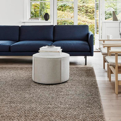 现代风格坐墩 - Mono - Fredericia Furniture - 布料 / 皮质 / 圆形