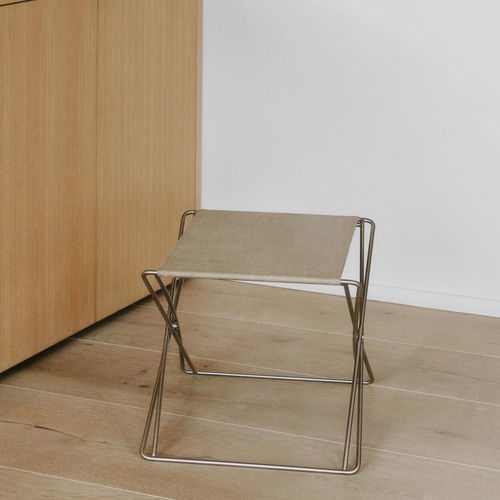 现代风格凳子 - JG  - Fredericia Furniture - 皮质 / 帆布 / 钢座桌脚