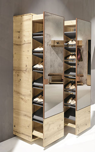现代风格鞋柜 - V-Cube - Voglauer Möbelwerk Gschwandtner & Zwilling GmbH & Co. KG - 自承重 / 栎木 / 金属