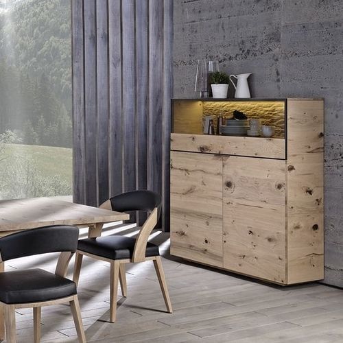 餐具柜 - V-Cube - Voglauer Möbelwerk Gschwandtner & Zwilling GmbH & Co. KG - 现代风格 / 栎木 / 金属