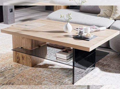 现代风格茶几 - V-Alpin - Voglauer Möbelwerk Gschwandtner & Zwilling GmbH & Co. KG - 栎木 / 橡木桌脚 / 玻璃桌脚