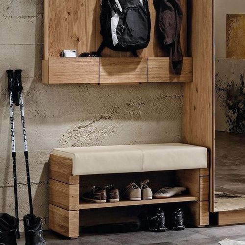 现代风格鞋架 - V-Montana  - Voglauer Möbelwerk Gschwandtner & Zwilling GmbH & Co. KG - 自承重 / 栎木 / 布料