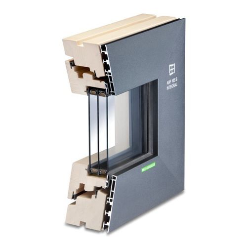 木质窗户 - AHF 105 S INTEGRAL - Kneer GmbH Fenster und Türen  - 铝制 / 平开 / 滑动式