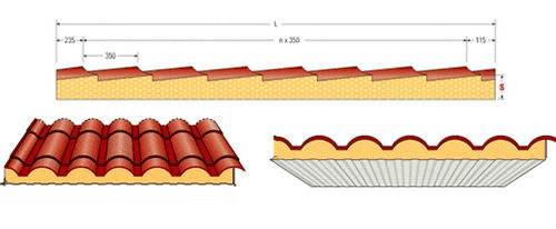 屋顶夹芯板 - METCOPPO® - Metecno Bausysteme GmbH  - 金属表面 / 聚氨酯 PUR 内芯