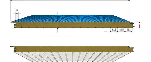 墙面夹芯板 - SUPERWALL® HF - Metecno Bausysteme GmbH  - 金属表面 / 岩棉内芯
