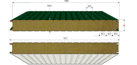 外墙夹芯板 - HIPERTEC® WALL - Metecno Bausysteme GmbH  - 金属表面 / 岩棉内芯