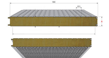 外墙夹芯板 - HIPERTEC® WALL SOUND - Metecno Bausysteme GmbH  - 金属表面 / 岩棉内芯
