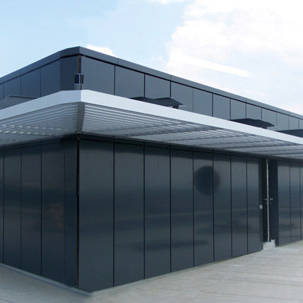 铝制建筑遮阳板 - HS-H-H10R-RP120 - MLL-HAMBURG® - 用于外墙 / 用于屋顶 / 用于遮蔽棚