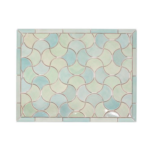 陶瓷马赛克 - STOVE SPLASH - MEDIUM MOROCCAN FISH SCALES - Mercury Mosaics - 哑光 / 厨房 / 墙面