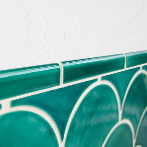 陶瓷腰线 - BULLNOSE - Mercury Mosaics - 手工