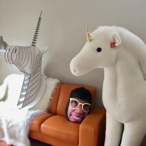 硬纸板雕塑 - MERLIN UNICORN HEAD  - cardboard safari - 墙面