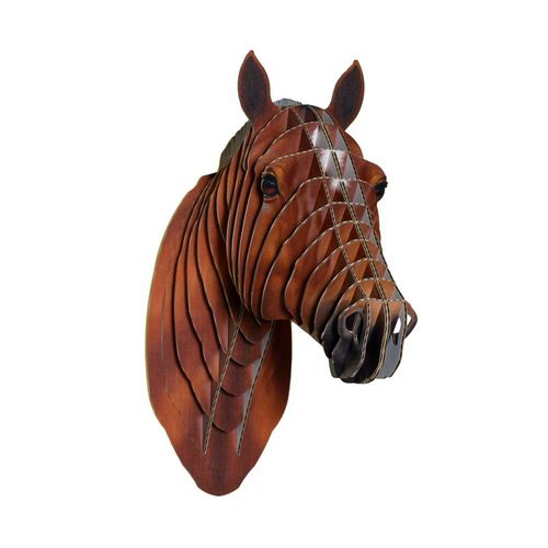 硬纸板雕塑 - PIPPIN LIFELIKE HORSE HEAD - cardboard safari - 墙面