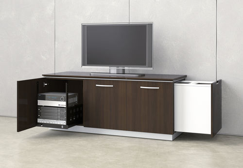 经典多媒体设备用家具 / 现代风格 - PERFORMANCE CREDENZA - Nucraft - 可调节 / 用于会议大厅 / 漆木