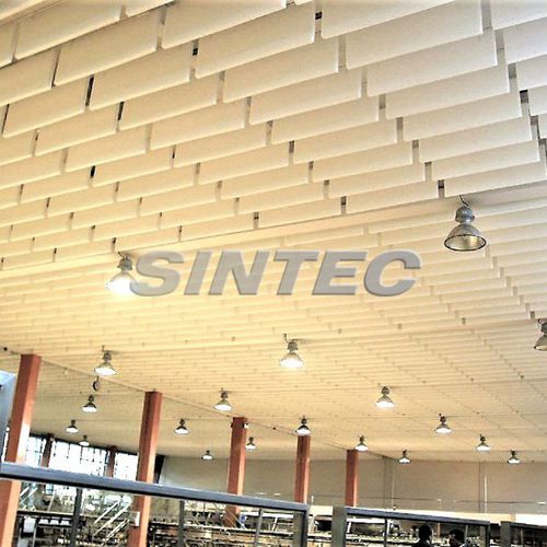金属声障板 - ABSORBENT - SINTEC INSONORIZACIÓN - 悬挂式 / 长方形