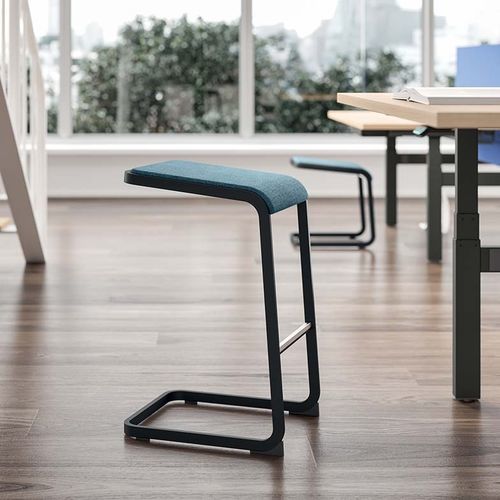 现代风格工作凳 - C- - Quadrifoglio Sistemi d'Arredo - 布料 / 粉末涂层钢底座 / 悬臂