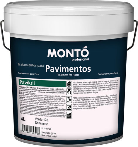 防护漆 - PAVIKRIL - PINTURAS MONTO - 室内 / 户外 / 用于运动场