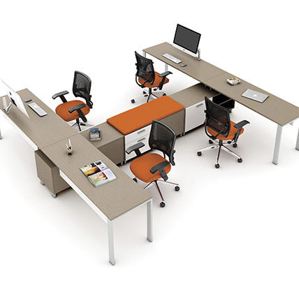 开放式办公桌 - MY ZONE (STUDIO) - Office Furniture Group - 现代风格 / 木质 / 带收纳