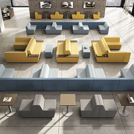 组合沙发 - INVITE - Office Furniture Group - 现代风格 / 聚氨酯发泡 / 灰色