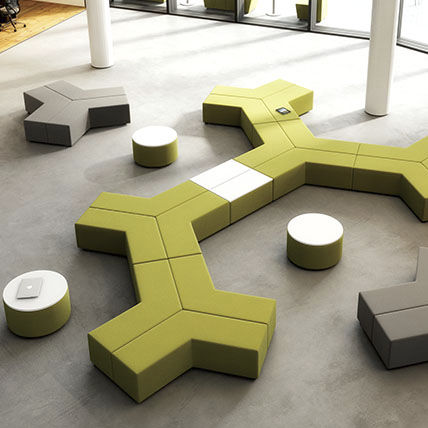 组合式软包长凳 - VIBE - Office Furniture Group - 现代风格 / 聚氨酯发泡 / 胶合板